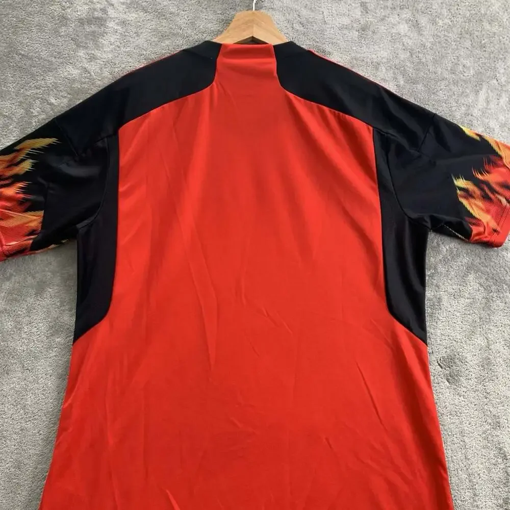 Adidas Jersey Mens Large Belgium Authentic Home  Red 2022 HD9412 Flame Soccer